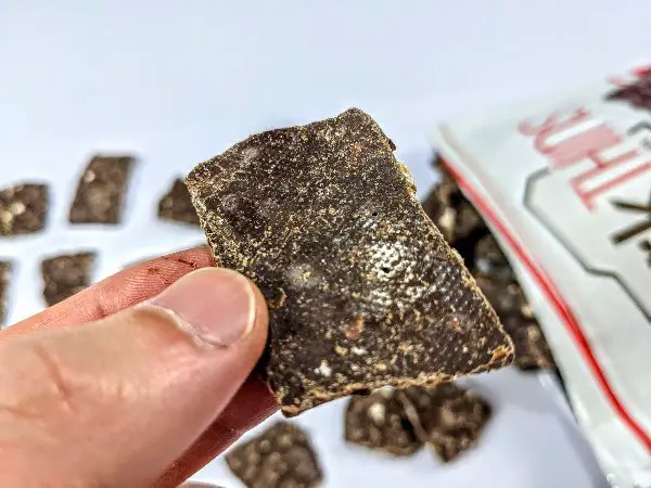 Bark Thins Snacking Chocolate (close up back)