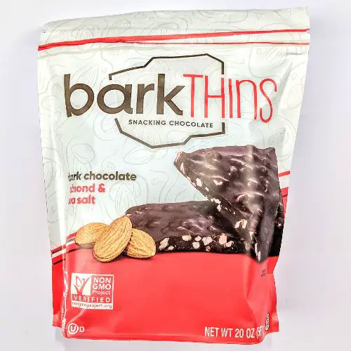 Bark Thins Snacking Chocolate (front bag) wp recipe image
