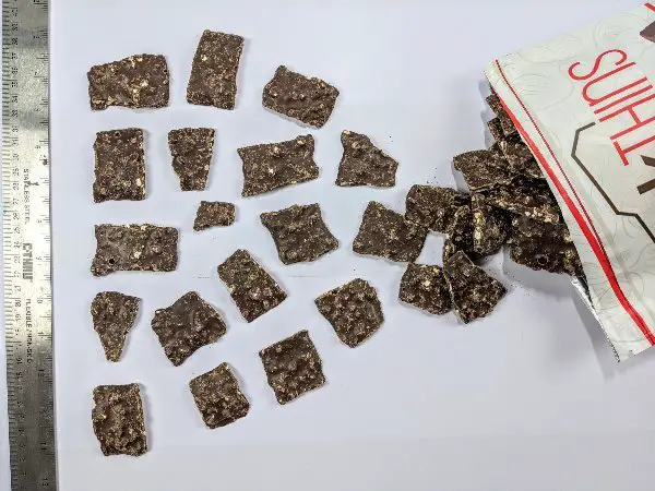 Bark Thins Snacking Chocolate (measured width)