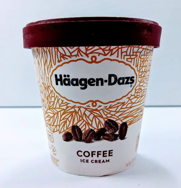 Haagen-Dazs Coffee ice cream front container