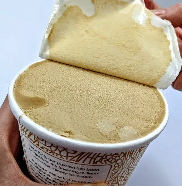 Haagen-Dazs Coffee ice cream unseal and open