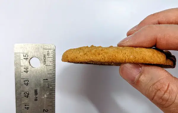 Costco Chocolate Chunk Cookies height measurement