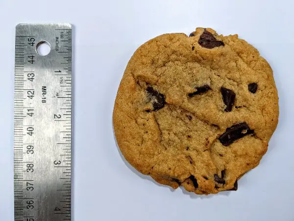 Costco Chocolate Chunk Cookies width measurement