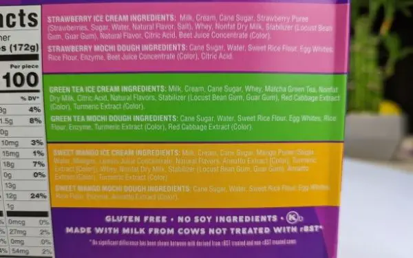 My Mochi Ice Cream ingredients of each flavor - BanhMiFresh.com