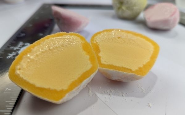 My Mochi Ice Cream mango sectional view - BanhMiFresh.com