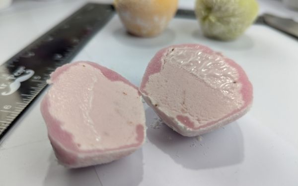 My Mochi Ice Cream strawberry sectional view - BanhMiFresh.com