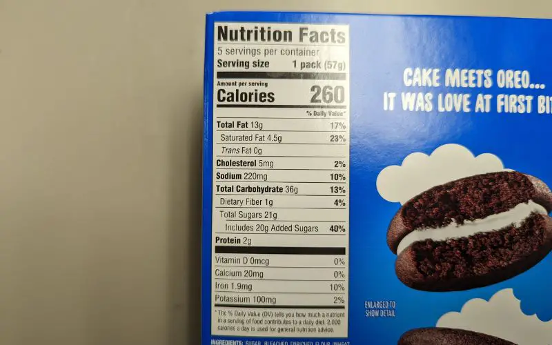Oreo cakesters nutritional facts - banhmifresh.com