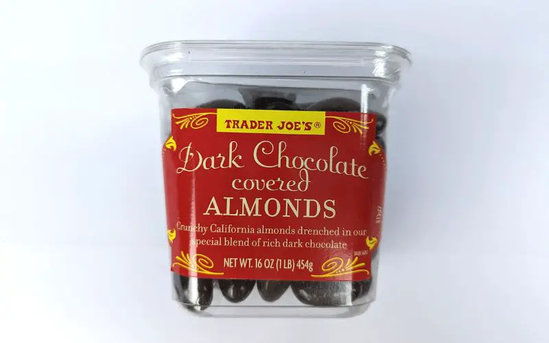 Trader joes dark chocolate covered almonds packaging - banhmifresh.com