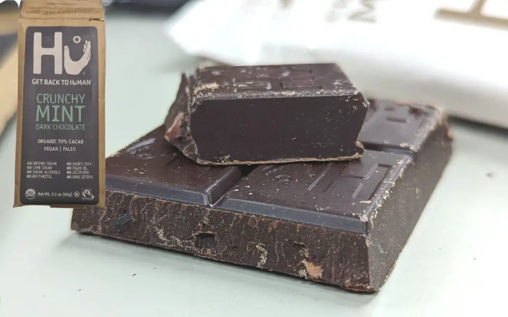 Hu Crunchy Mint Dark Chocolate Bar Review Dark Simple Chocolate Lovers