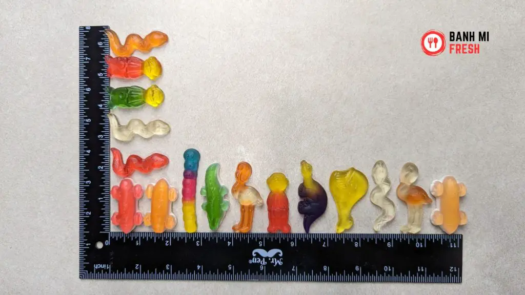 HARIBO funtastic mix all measured with a ruler - banhmifresh.com