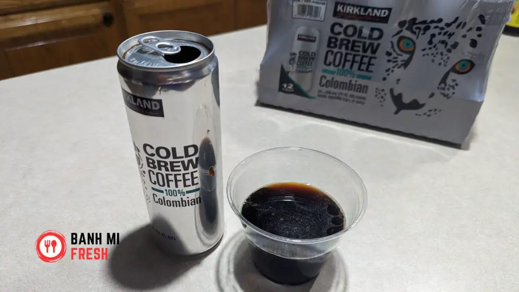 Kirkland signature coldbrew coffee can and cup - banhmifresh.com